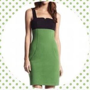 Derek Lam for Kohl’s green/Black bodycon dress.